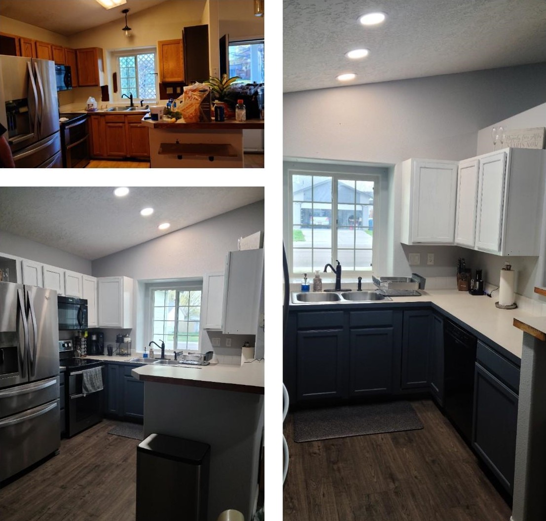 Kitchen before and after